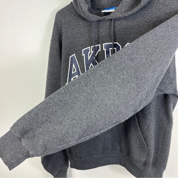 University Akron Zips Roo Gray Size Small Hoodie Sweatshirt Champion Brand - Picture 4 of 10